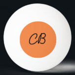 Tendência da Bola do Pong Ping Monograma com Tange<br><div class="desc">Apresentando a cor da primavera da tendência: Tangerina fresca. Esta moderna e na moda Ping Pong Ball, com monograma personalizável de duas letras em letra bonita de aparência manuscrita, adiciona um pop de cor ao seu jogo. Seu design simples e limpo em uma cor sólida oferece um apelo de eterno,...</div>