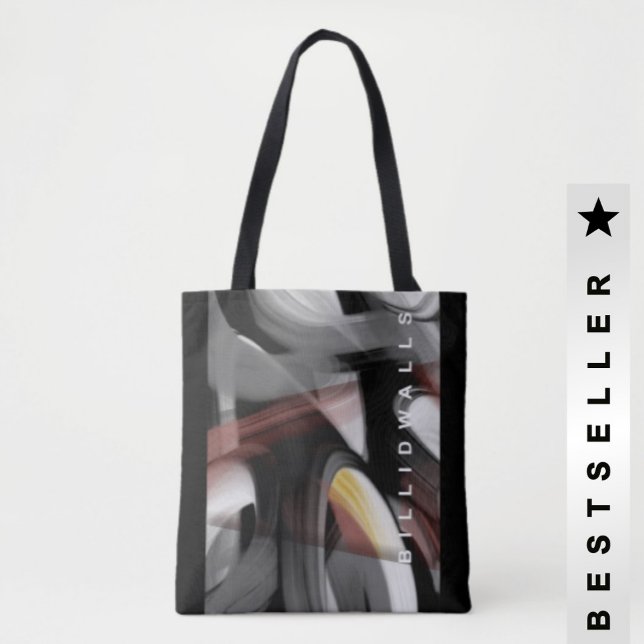 Tendência de Bolsa Tote Abstracto Preto Branco Emp (Criador carregado)