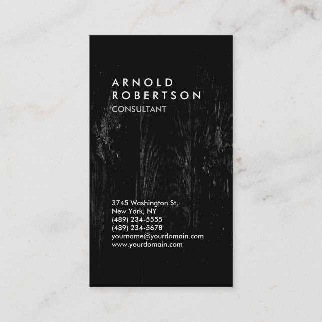 Tendência de Efeito Negro da Madeira Cartão de vis (Frente)