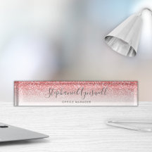 Tendência de Script de Ombre de Glitter Dourada ro