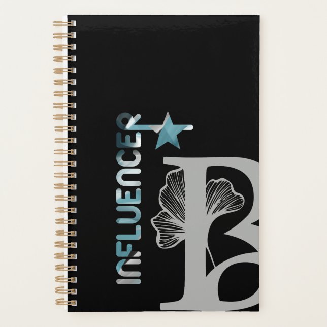 Tendência do Planejador INFLUENCER Abstrato Blue O (Frente)