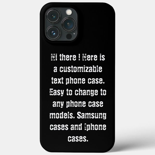 Tendência moderna de texto DIY personalizado preto (Verso)