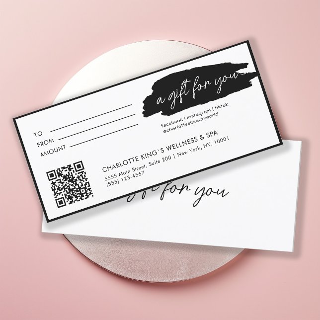 Tendência, moderna, escrita manual, com código qr, (Criador carregado)