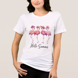 Tendências de Flamingo de Verão Gráfica de praia