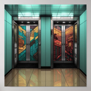 Tendy Elevator Poster - Arte de Muro Negra