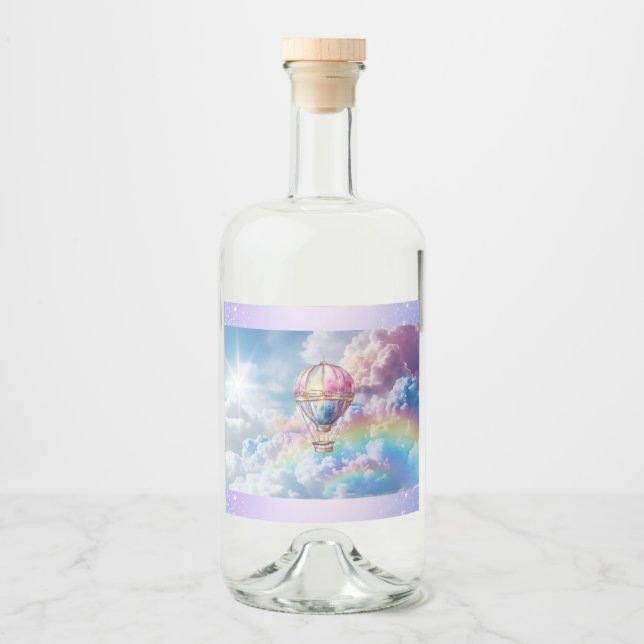 Tendy Holo Hot Air Balloon Comida & Etiqueta Bev (Frente)