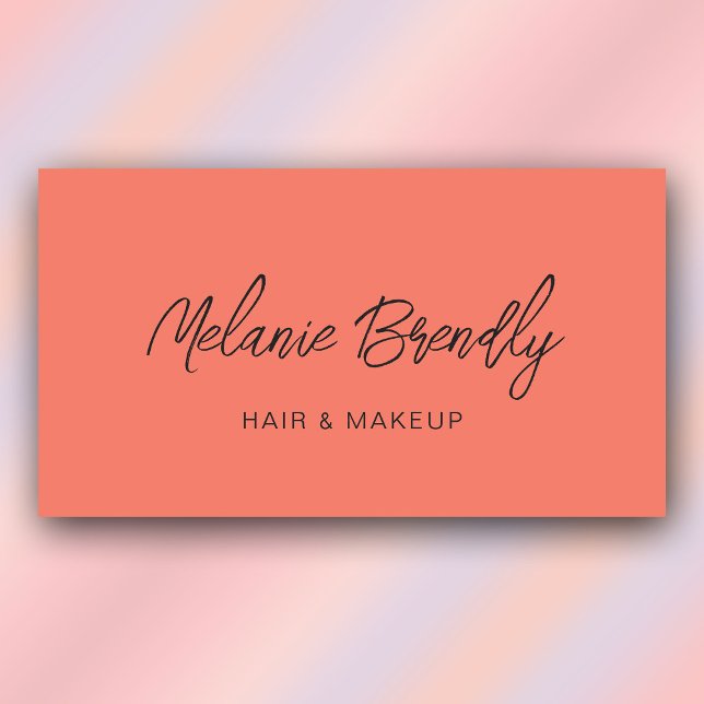 Tendy Modern Orange Cartão de visita minimalista (Criador carregado)