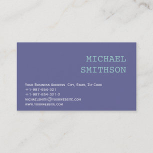 Tendy Modern Simple Blue Consultant Cartão de visi