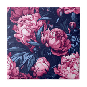Tendy Pink Peonies Azulejos Para Pavimentos Artíst