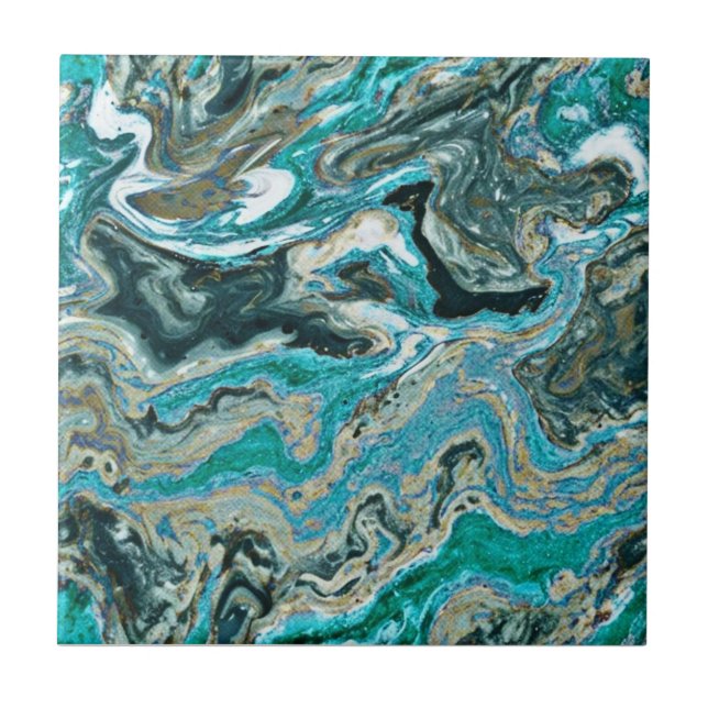 Tendy Turquoise Rocky Standard Style Cerâmica Azul (Frente)