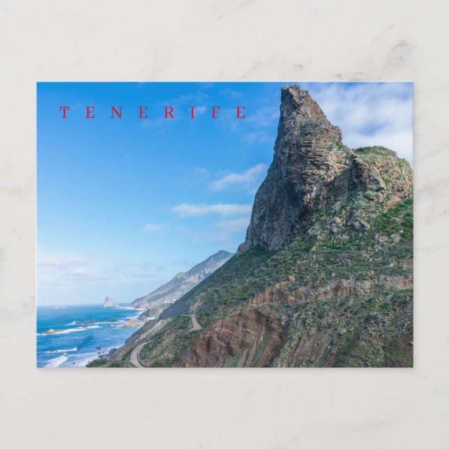 Tenerife Anaga Montanhas veem cartão postal (Frente)