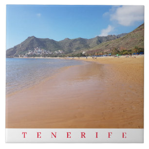 Tenerife Teresitas Beach Ver azulejo cerâmico