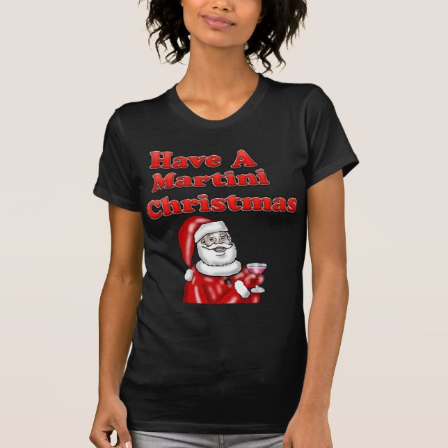 Tenha a camisa de uma mulher do Natal de Martini (Frente)