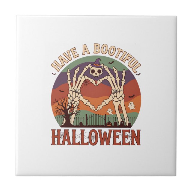 Tenha Mãos de Esqueleto de Gato Crânio de Hallowee (Frente)