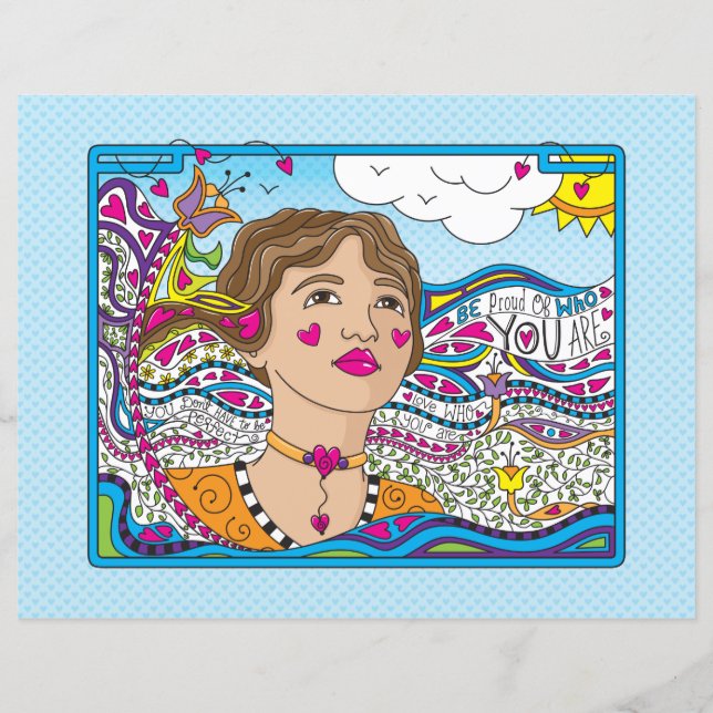 Tenha Orgulho De Quem Você É A Folha De Papel Simp (Frente)