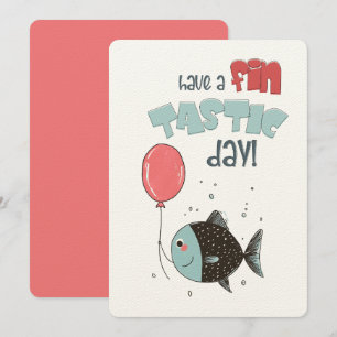 Tenha um Aniversário Fin-tastic!   Um Cartão De Pe