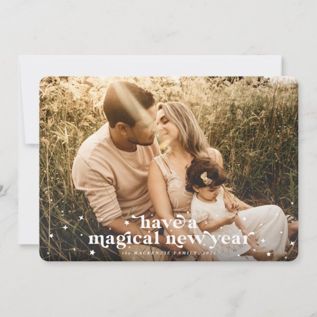 Tenha um Cartão com fotos de Ano Novo (Frente)