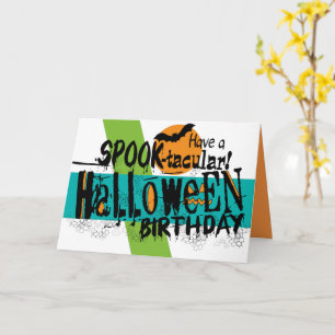 Tenha um Cartão de Aniversário de Halloween Espeta