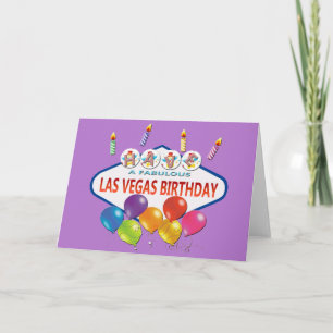 TENHA UM CARTÃO DE ANIVERSÁRIO FABULOSO LAS VEGA