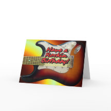 Tenha um Cartão de Aniversário Rockin