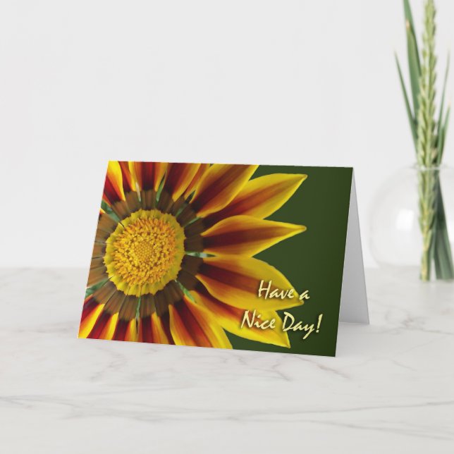 Tenha um cartão de boas-vindas para o dia, Gazania (Frente)