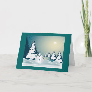 TENHA UM CARTÃO FELIZ DO BONECO DE NEVE DA ÉPOCA