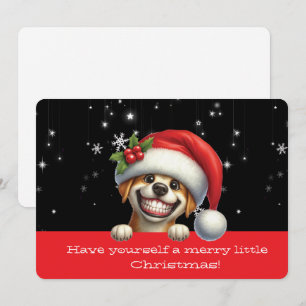 Tenha um Feliz Natalzinho Cachorro Sorridente