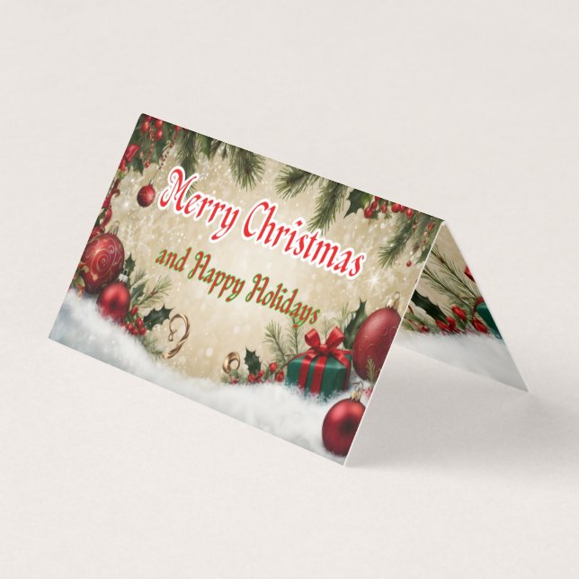 Tenha um Natal muito feliz e feriados felizes (Frente)