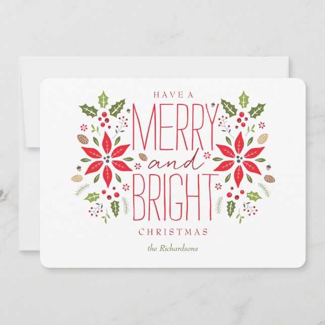 Tenha uma Feliz e um Cartão de Natal Brilhante (Frente)