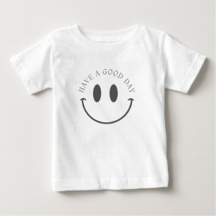 Tenham um bom dia, moderno, camisetas brancas para