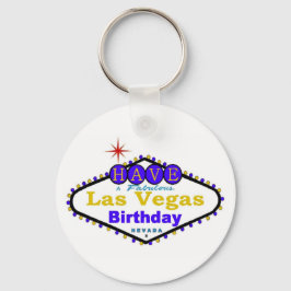 Tenham Uma Chaveiro de aniversário de Las Vegas Fa