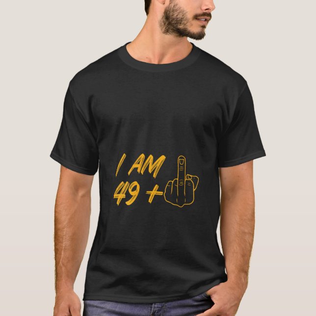 Tenho 49 camisetas do pescoço do dedo médio V (Frente)
