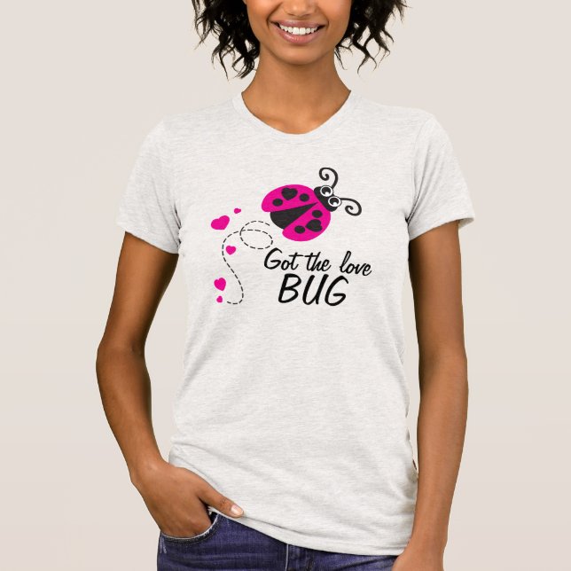 Tenho a camiseta rosa ladybug do inseto (Frente)
