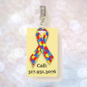 Tenho Autismo Às Vezes Eu Corro - Crachá De Identi