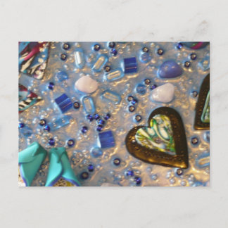 Tenho os cartões postais azuis