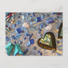 Tenho os cartões postais azuis