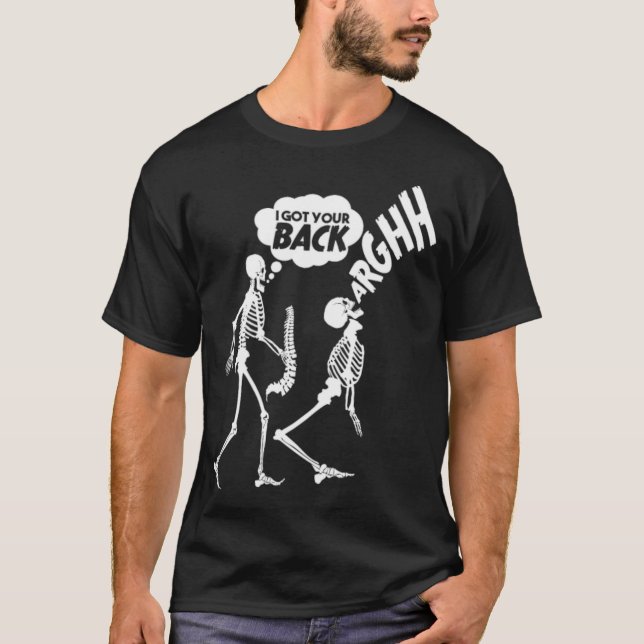 Tenho sua camisa divertida, esqueleto de desenho (Frente)