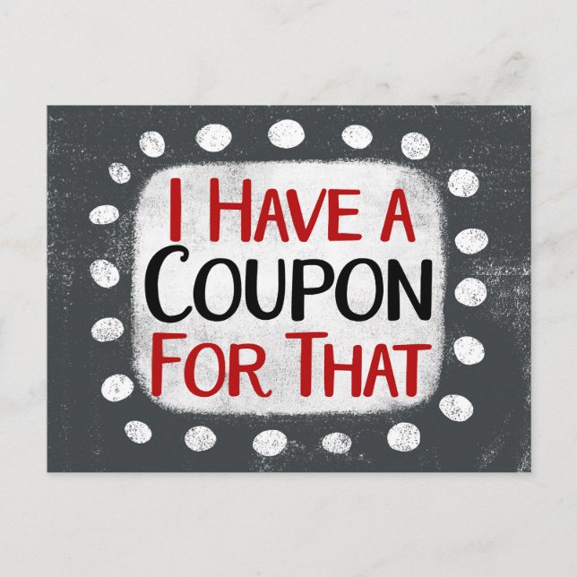 Tenho Um Cupom Para Esse Cartão (Frente)