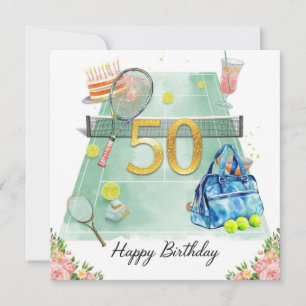 Tenis Aniversário de 50 anos raquete de bola de tê