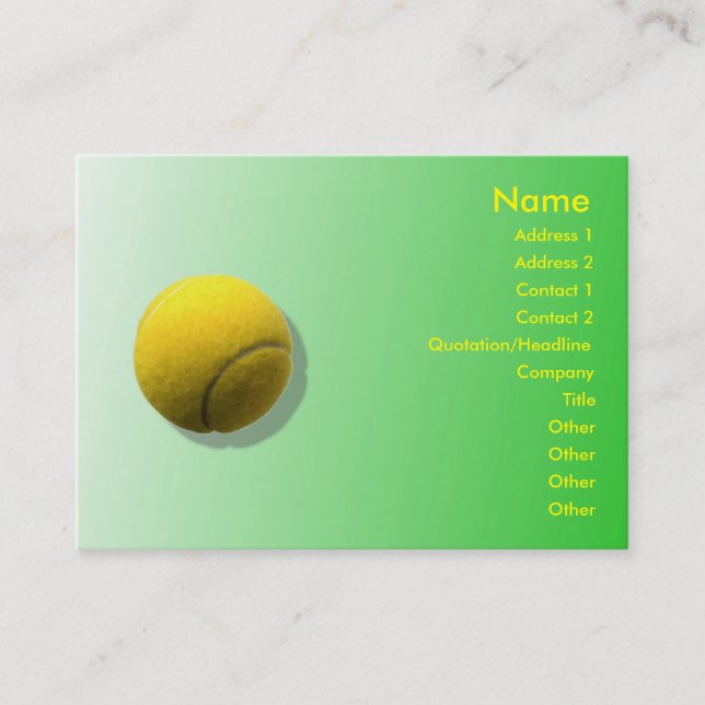 Tênis Ball Cartão de visita (Frente)