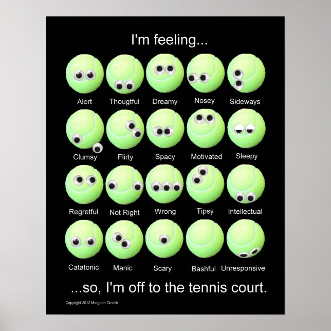 Tênis Balls Emotions Poster (Frente)