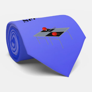 Tênis de Mesa Azul Engraçado, Gravata no Pescoço