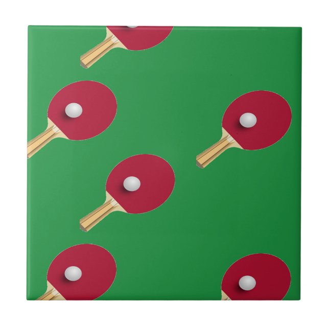 tênis de mesa de  e esfera em verde (Frente)