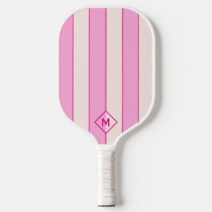 Tênis de Pickleball com Monograma Moderno Rosa