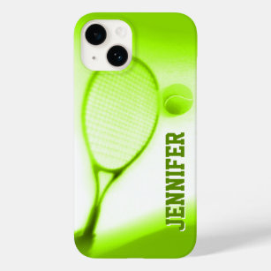 Tênis e capas de iphone verde para esportes de raq