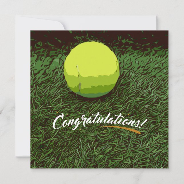 Tênis e esfera em parabéns verdes (Frente)