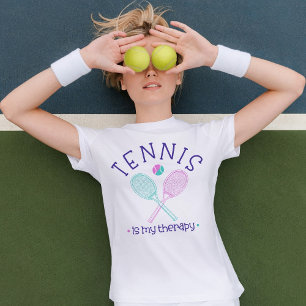 Tênis é Minha Terapia Camiseta Feminina