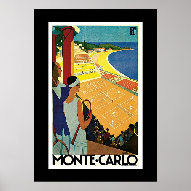 Tênis em Monte Carlo Poster (Frente)