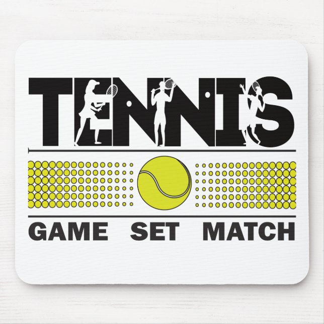 Tênis Game Set Match Mouse Pad (Frente)