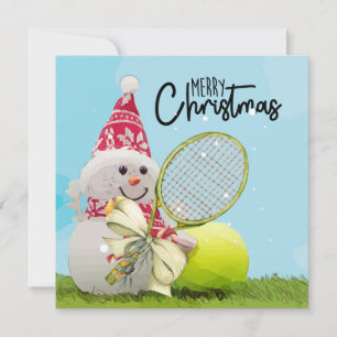 Tênis Natal com Snowman e Cartão de Tênis